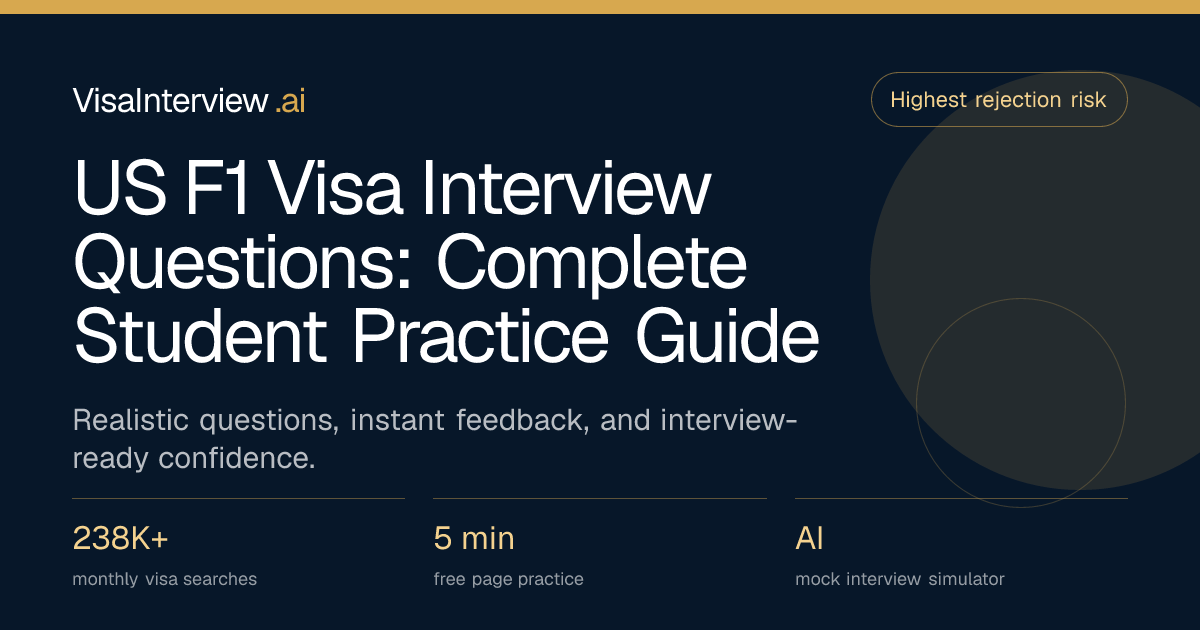 US F1 Visa Interview Questions: Complete Student Practice Guide ...
